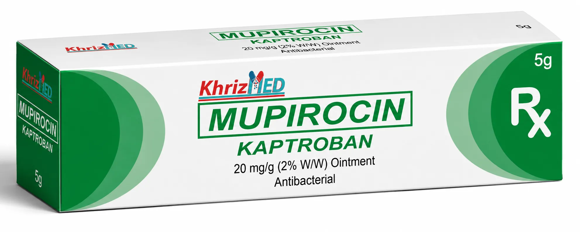 Kaptroban carton, Mupirocin 20 mg/g ointment, 5 g tube