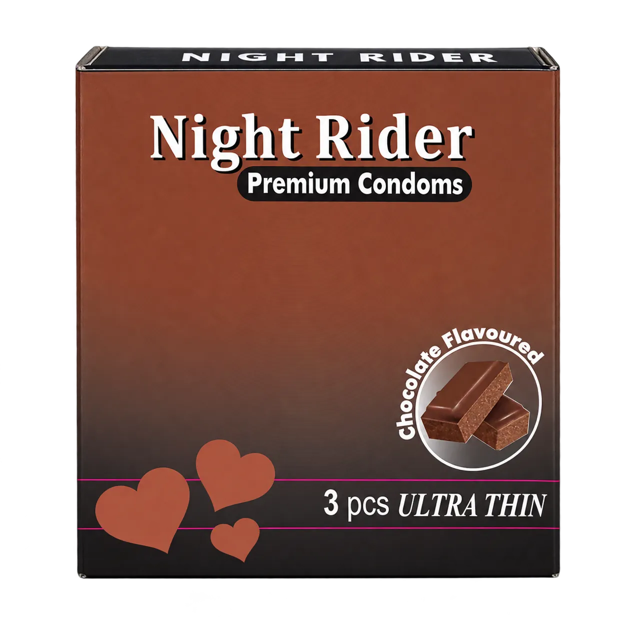 Night Rider Ultra Thin chocolate flavoured condom, box of 3