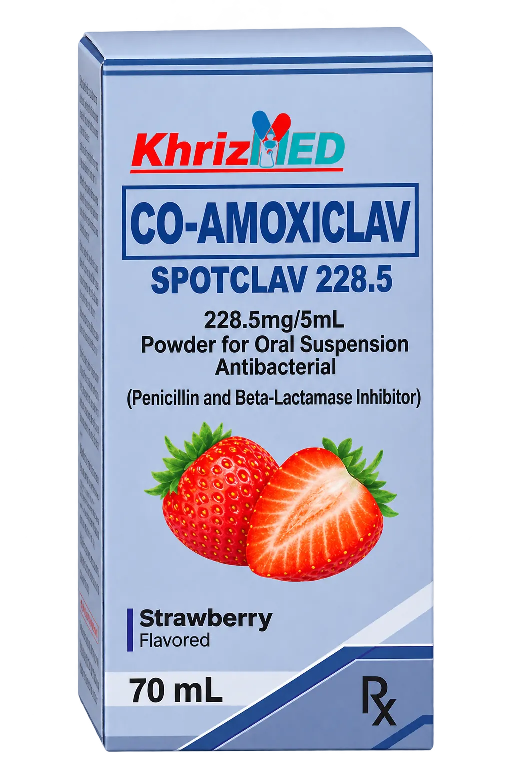 Spotclav 228.5 carton, Co-Amoxiclav 228.5 mg per 5 mL powder for oral suspension